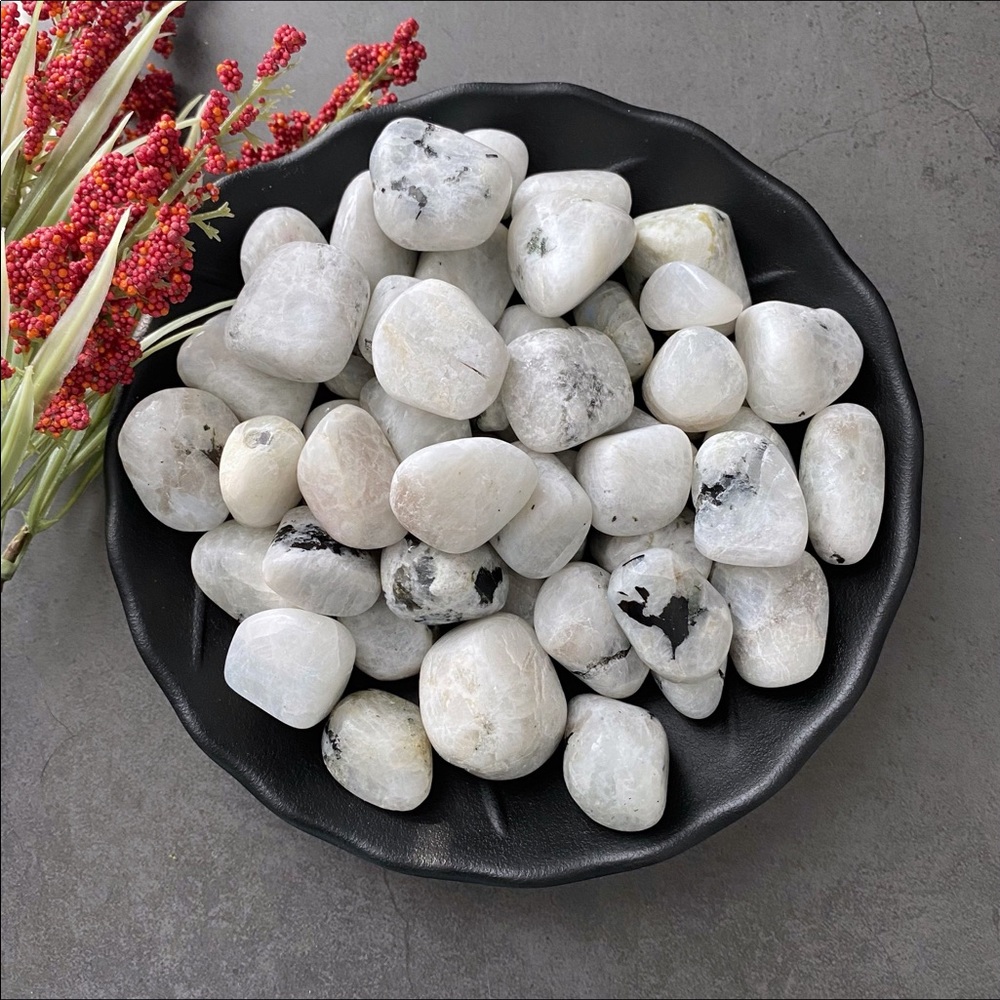 Tumbled Rare Rainbow Moonstone Stone